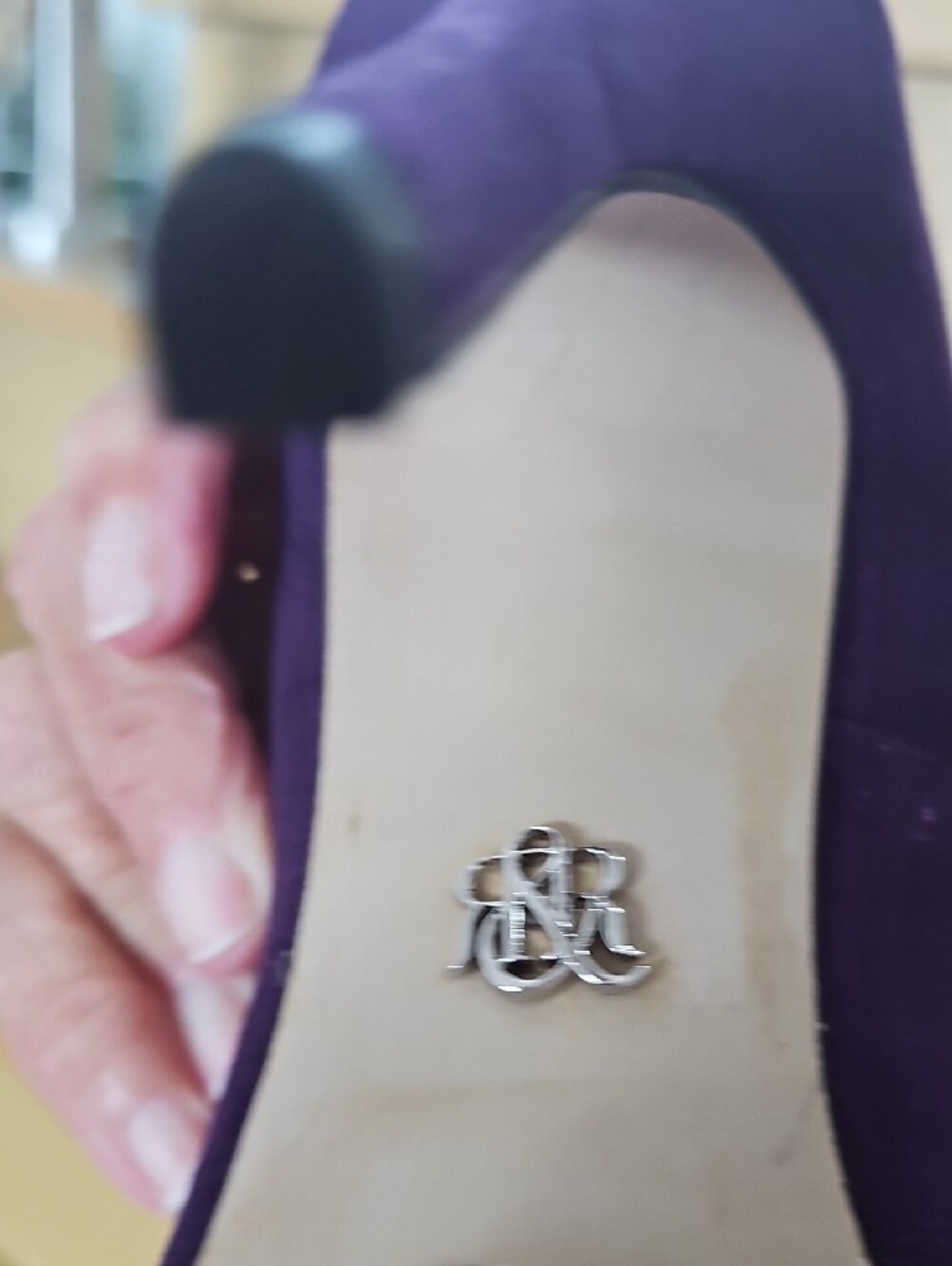 Rock & Republic Plum Suede Pointed-Toe Stilettos - Picture 4 of 7